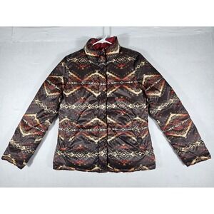 pendleton jacket Womens Small Bridge Creek Reversible duck Down Coat aztec